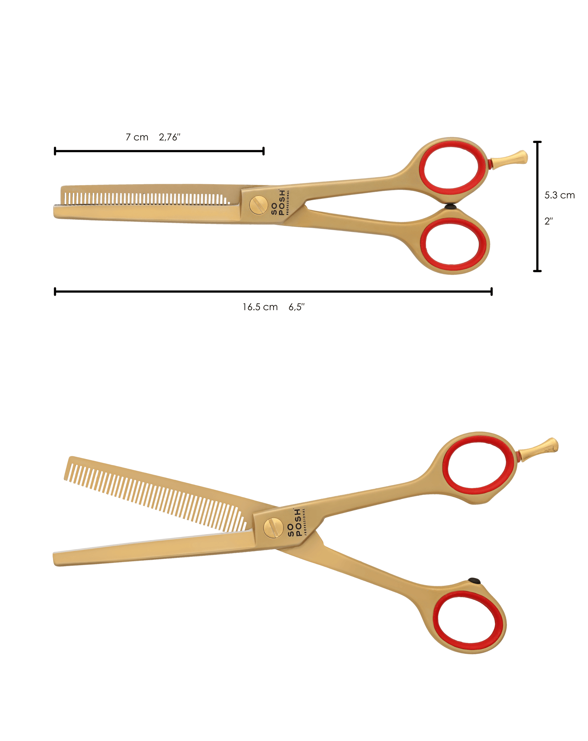 Posh Gold - 6.5″ Thinning Scissors - SO POSH