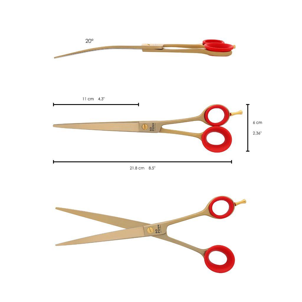 Posh Gold - 8.5″ Curved scissors - SO POSH